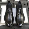 Brock Engraved Leather Shoes Men'S Business Dress Leather Casual Breathable Suit Work Shoes Men'S Groom Wedding Shoes