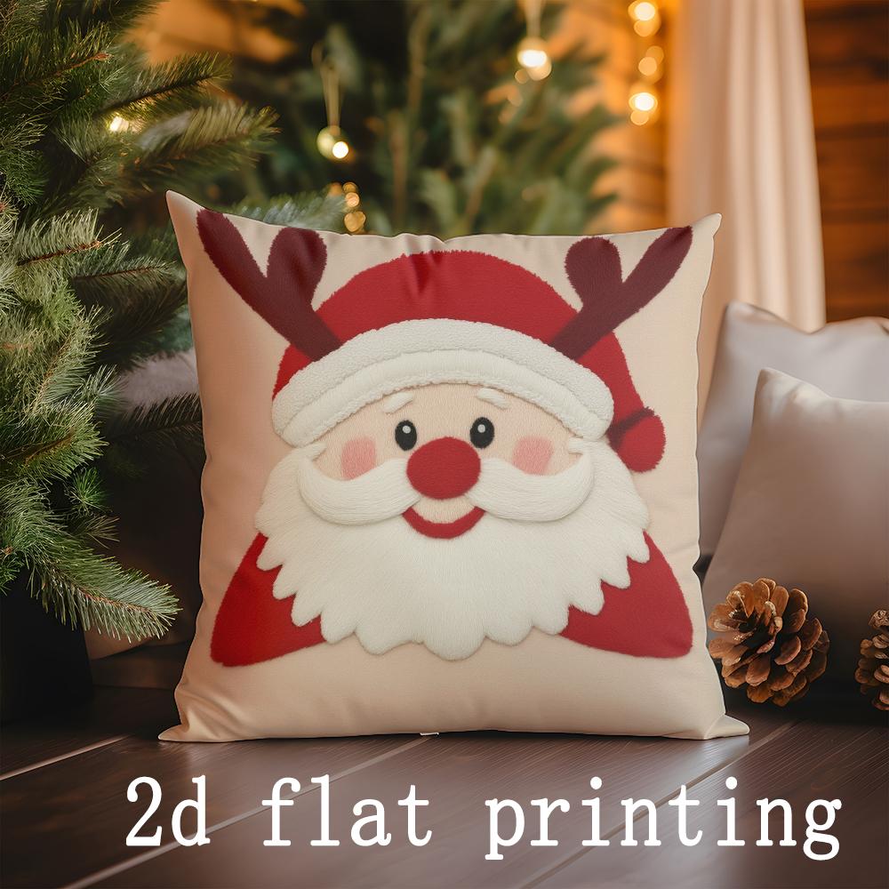 Weihnachten Weihnachtsmann & Rentier Muster Kissenbezüge Muster Kissenbezug Geeignet für Sofa Schlafzimmer Auto Kissenbezug