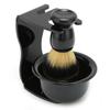 3pcs Shaving Brush Set Beard Shaving Brush Bowl Safety Shaving Stand Kit for Men
