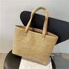 Yogodlns Summer Straw Bag Women Large Capacity Weave Totes Bag Handmade Rattan Beach Bag Vacation Lady Straw Shoulder Bag Pouch