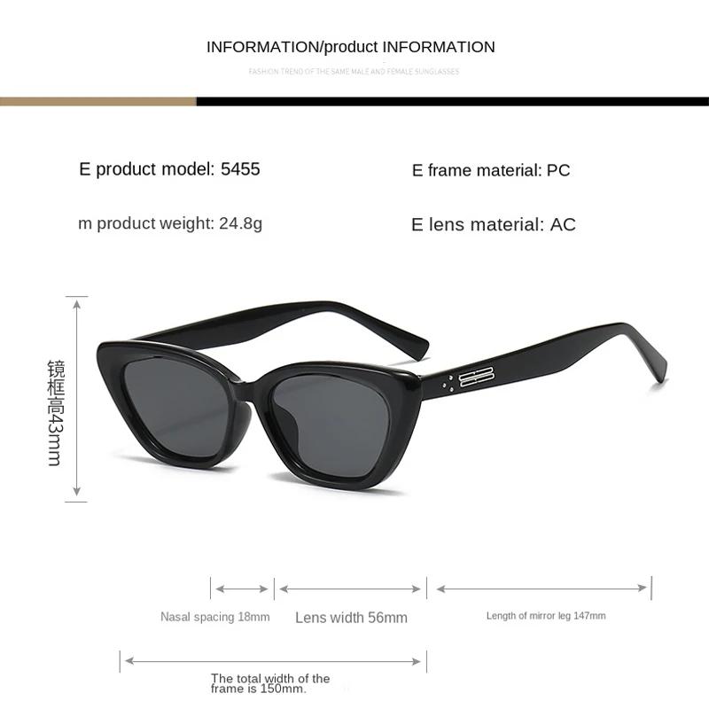 New Vintage Cat Eye Sunglasses Woman Retro Shades Black Sun Glasses Female Fashion Small Frame Mirror Square