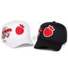 Unisex Erdbeer-Stickerei Baseballkappen Frühling und Herbst Outdoor Verstellbar Lässige Hüte Sonnenschutzhut Sportkappe