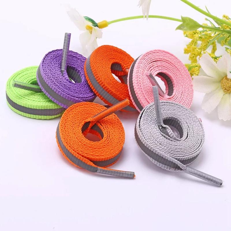 2025 NEW 3M Reflective Shoelaces Sneaker Shoestrings Running Shoelace Unisex Fashion Shoe Laces Luminous Glowing Shoelaces1Pair