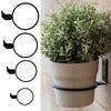 Wall Mounting Flower Pot Holder Ring Planter Stand for Potted Planters Support Rack for Outdoors Decor Railing Office Garden Pot