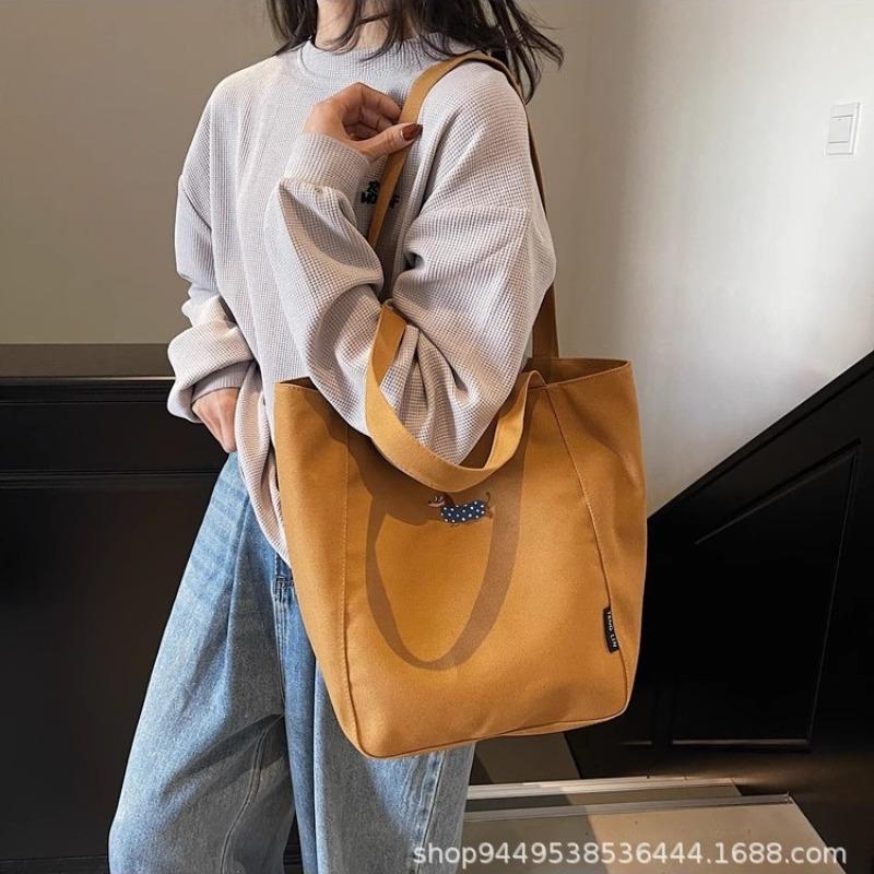 Geborduurde Dashond Canvas Tas Vrouwen Grote Capaciteit Student Les Tote Bag Casual Veelzijdige Schouder Pendelaar Tote Bag