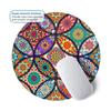 Buntes Mandala Runde Mauspads Gamer Rutschfeste Gummiunterseite Mauspads Wasserdicht Büro Mauspads Gaming Zubehör