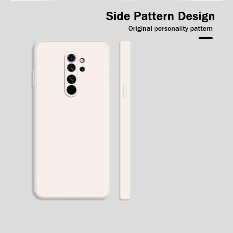 For Xiaomi Redmi Note 8 Pro Solid Color Imitation Liquid Silicone Straight Edge Dropproof Full Coverage Protective Case