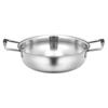 Roestvrijstalen Instant Noodle Pot, Kleine Hotpot voor één persoon, Gouden Dubbeloors Platbodem Droge Pot, Huishoudelijke Gas Zeevruchten Soeppot