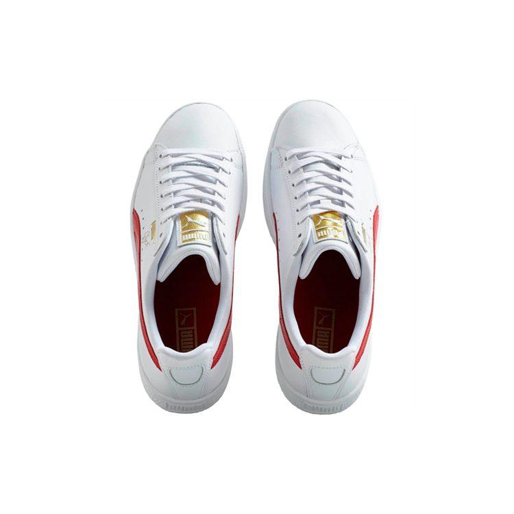 Puma Clyde Leather Foil White Cherry 364669-03
