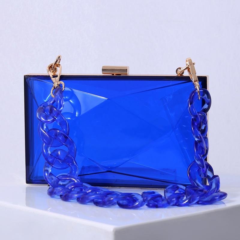 Transparente Tasche für Damen Diamant-Clutch Jelly Acryl Klare Geldbörsen und Handtasche Schulter-Crossbody-Taschen 2025 Neue Mode Damen