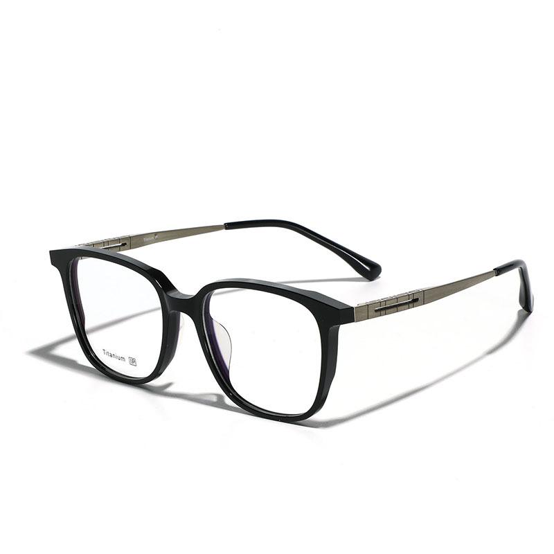 Large Frame Plate Glasses Frame, Black Frame Myopia Glasses Frame Glasses Men, Plain Glasses Women