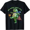 No Kings Since 1776 Portland Frog Kicking Crown Unisex T-Shirt