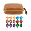 Compact Guitar Picks Holder Case Storage Pouch Shock Absorption Waterproof Plectrums Bag Pins