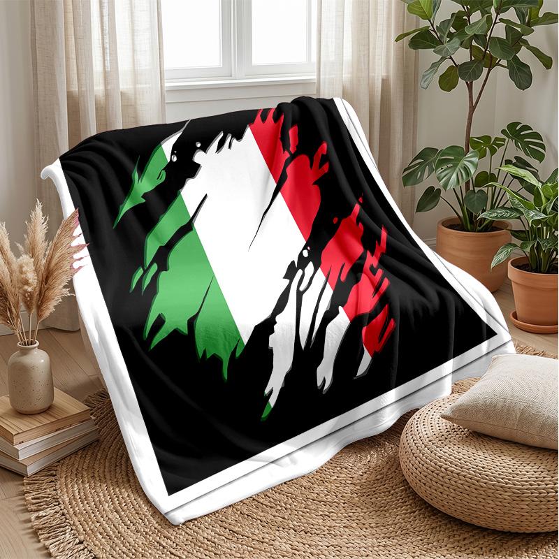 Italy Theme Blanket Soft Flannel Blanket Plush Throw Blanket Cozy Sofa Bed Blanket for Home Decor