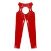 Women's Wetlook Leggings Leather Trousers Shiny Open Butt Trousers Tights Panty Trousers Long Pants Clubwear
