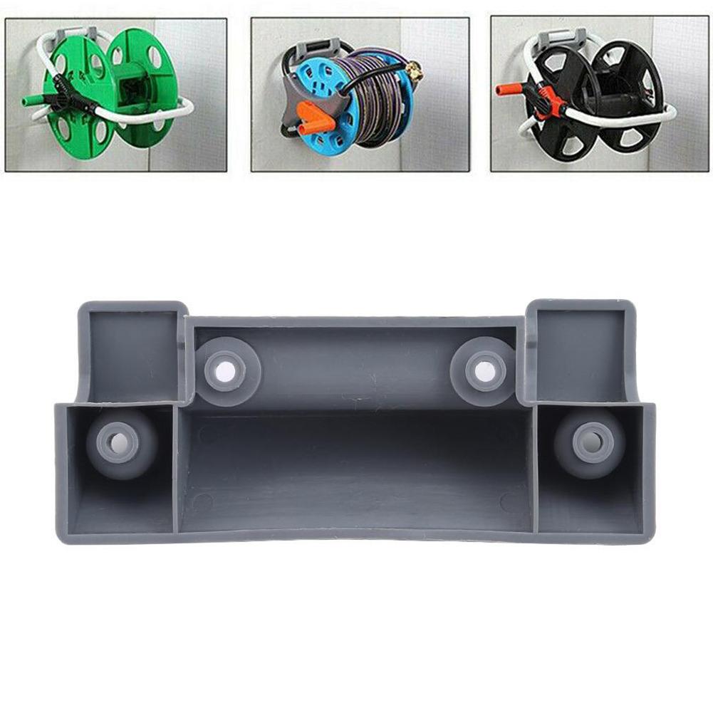 Brand New Garden Holder Bracket Garden Storage Gray Reel Holder Tidy Pipe Wall Mounted With 4 Screws 14.5*3.9*6cm