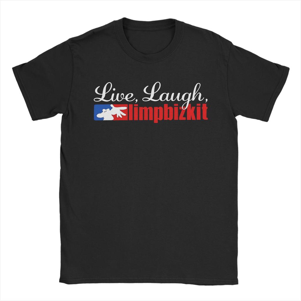 Live Laugh Limp Bizkit T Shirt For Unisex Unisex Pure Cotton Vintage Tshirt Crew Neck Tees Short Sleeve Clothing Printed