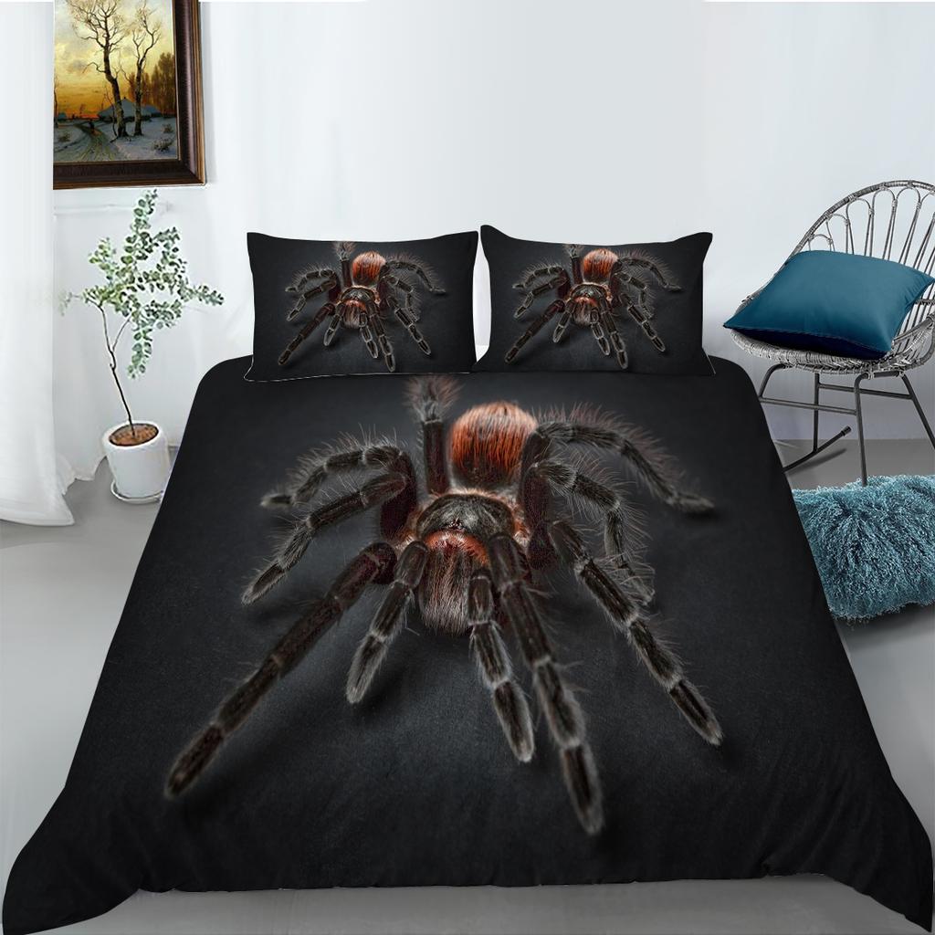 Spider Bedding Set 3D Digital Printing Insect Series Duvet Cover Single Bed Double Bed Full Size Household Bedding Set 2/3 Comfortable Home Textiles