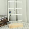 36 Holes Metal Jewelry Storage Rack Display Stand Rrings Necklace   with Wood Base