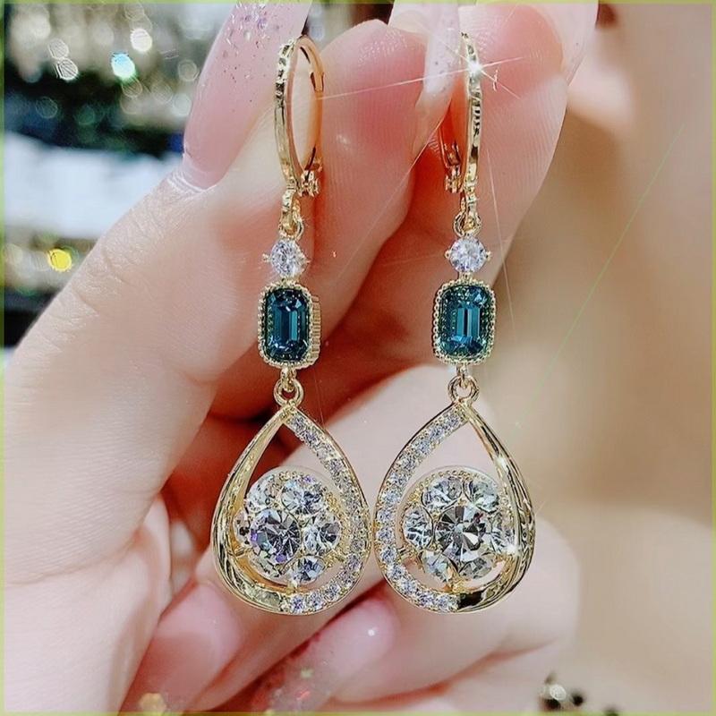 Exquisite Crystal Star Wavy Long Tassel Drop Earrings for Women Imitation Pearl Chain Dangle Earring Jewelry Gift