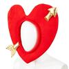 Kids Toys Gifts Red Heart Shaped Hat Creative Warm Pullover Hat Headgear Funny Photo Props Hat Festival Party