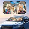 Cat In Hawaiian Shirt Funny Sun Visor Car Windshield Sunshade UV Protection Reflective Foldable Heat Insulation Cover