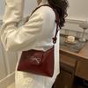 Trendy New Design Bow Armpit Handbag Solid Color PU Leather Bowknot Underarm Bag Sweet Women's Crossbody Bag