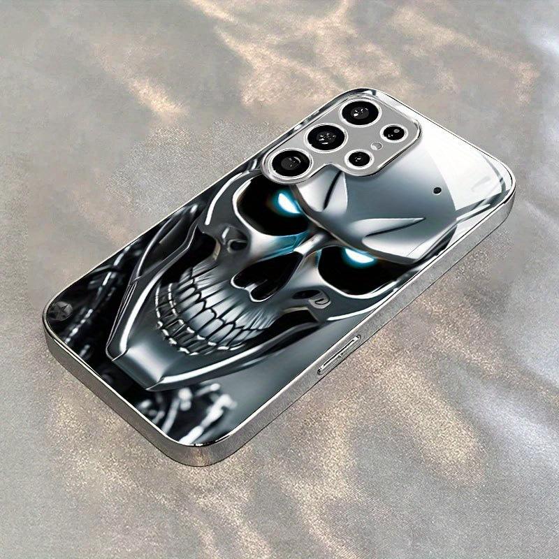 Galvanisierte Glas Handyhülle geeignet für Samsung Galaxy S26 S25 S24 S23 S22 S20 S11 S10 FE/Ultra/Plus sturzsicher Mecha-Muster