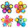 Fidget Spinner Pop Its 4 Packs Tie-Dyed Pop Fidget Spinner voor ADHD Angst Stressverlichting Fidget Spinners voor Kinderen Volwassenen Kerstmis Fidget Spinner