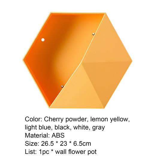 Wall Flowerpot DIY Decorative Creative Wall Hanging Flower Geometric Hexagon Pot Garden Basket for Home