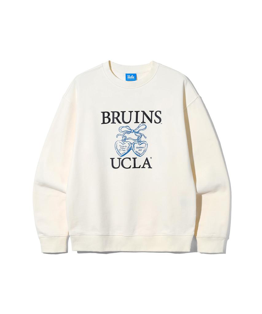UCLA Unisex Ucla Heart Logo Sweatshirt [Ivory](Ubrlta6)