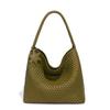 European and American Hand-woven Women's Bags with Large Capacity for Commuting, Shoulder and Underarm Bags, and A Laid-back Casual Tote Bag
