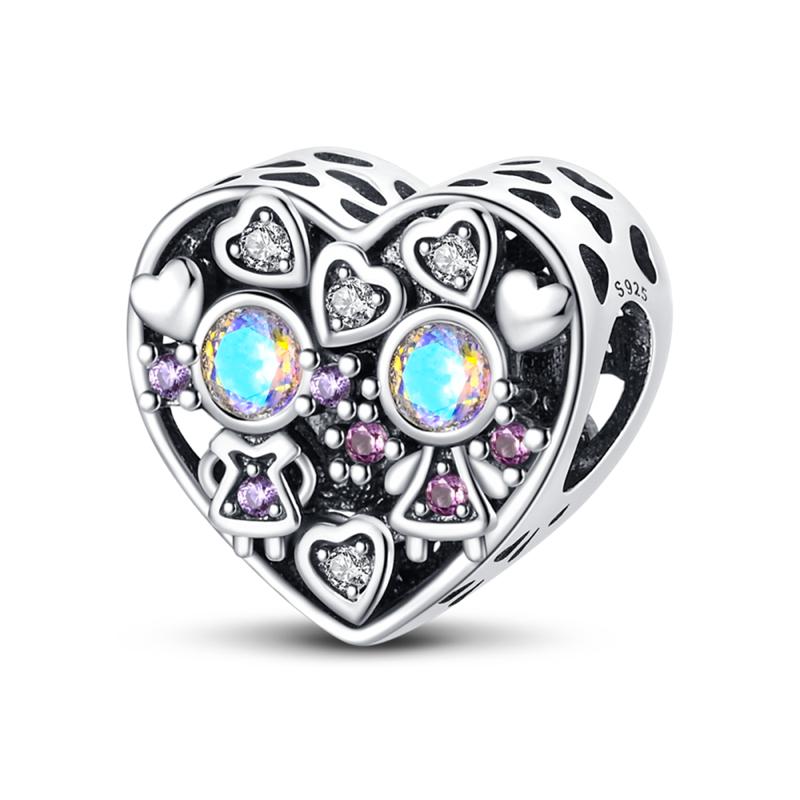 copper Fashion Charm Bead Charms Bead Colorful Parrot Peacock Carousel Dangle Compatible With Authentic Accessories Bracelets Do It Yourself Jewellery