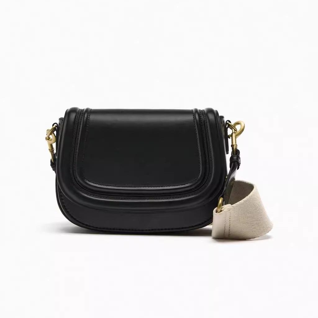 Women's 2024 New Wide Shoulder Strap Cross Underarm Saddle Bag Tide