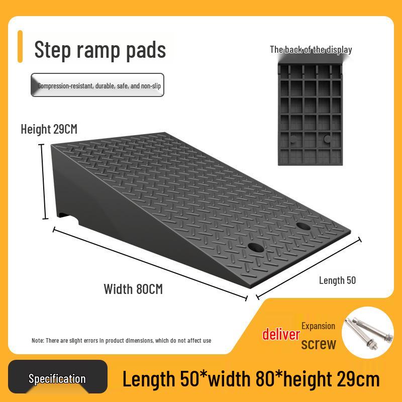 Tapis Rampe Anti-Glisse en Caoutchouc-Plastique pour Bordure de Ralentisseur de Vitesse pour Voitures