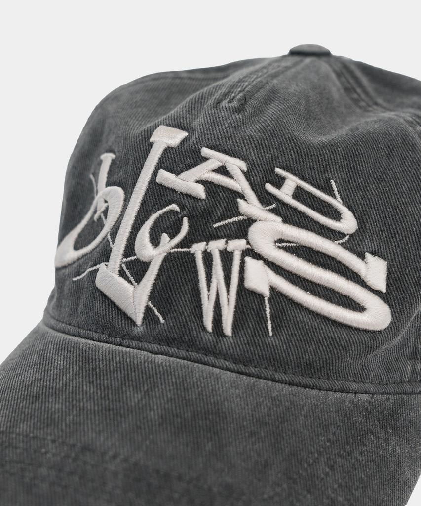 SLOWACID Vtg Washed Code Ball Cap [Charcoal]