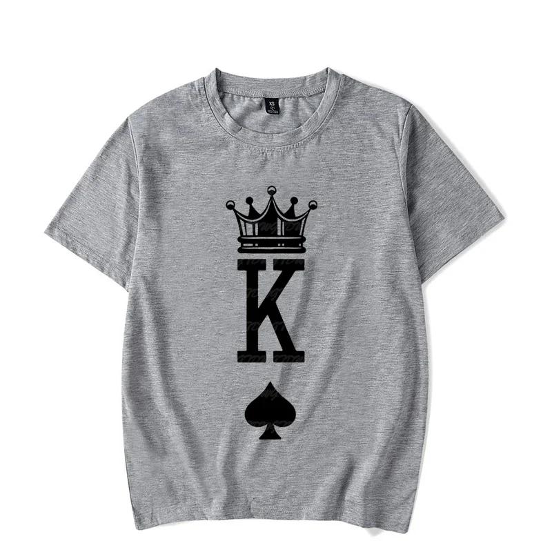 Queen Crown Couple Matching Tshirt Men Women Valentine Lovers Shirt Fashon Trend Wife Husband Tee Harajuku Couple T Shirt