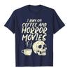 Biegam Kawa Horrory Czaszka Szkielet Zabawny Halloween 2020 T-Shirt Bawełna Unisex T-Shirty Outdoorowe Topy i Koszulki Modne Preppy