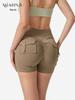 Women's Low Waist Butt Lifting Yoga and Running Shorts - Nude Feel Fitness and Sports Shorts