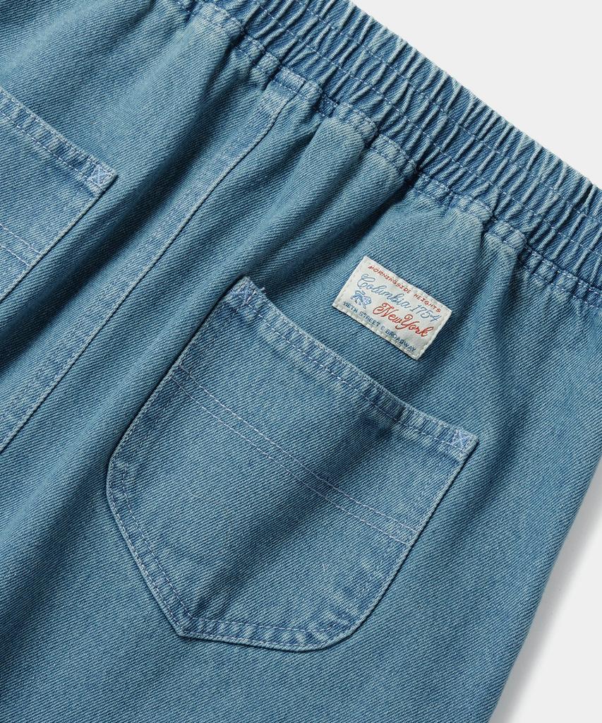 COLUMBIA UNIVERSITY Sl-Label Front Button Denim Skirt Light Denim