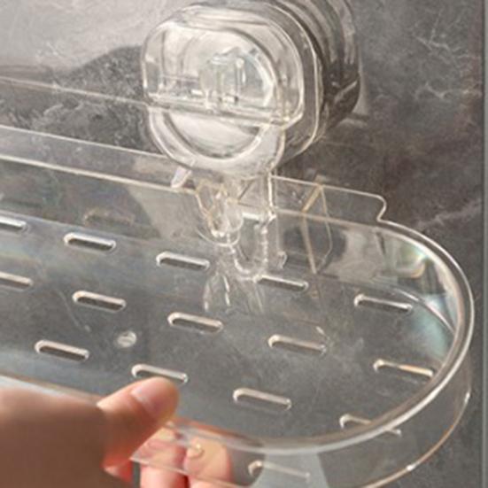 Cup Shower Caddy Bathroom Organizer with Bottom Drain Space Saving Wall Shelf