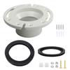 RV Toilet Seal and Socket RV Toilet Flange Kit Replacement for Dometic Thetford RV Toilets Replaces 385345892 Flange, 3
