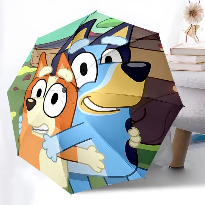 1pc Bluey Dogs Open/Close Folding Umbrella - Raining Gear for Travel Umbrella, All- Portable Umbrella for & Men 8-Rib Yy251229048