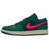 Air Jordan 1 Cushioning Abrasion Resistant Breathable Low Top Vintage Basketball Shoes Women's Green Jordan DC0774-300