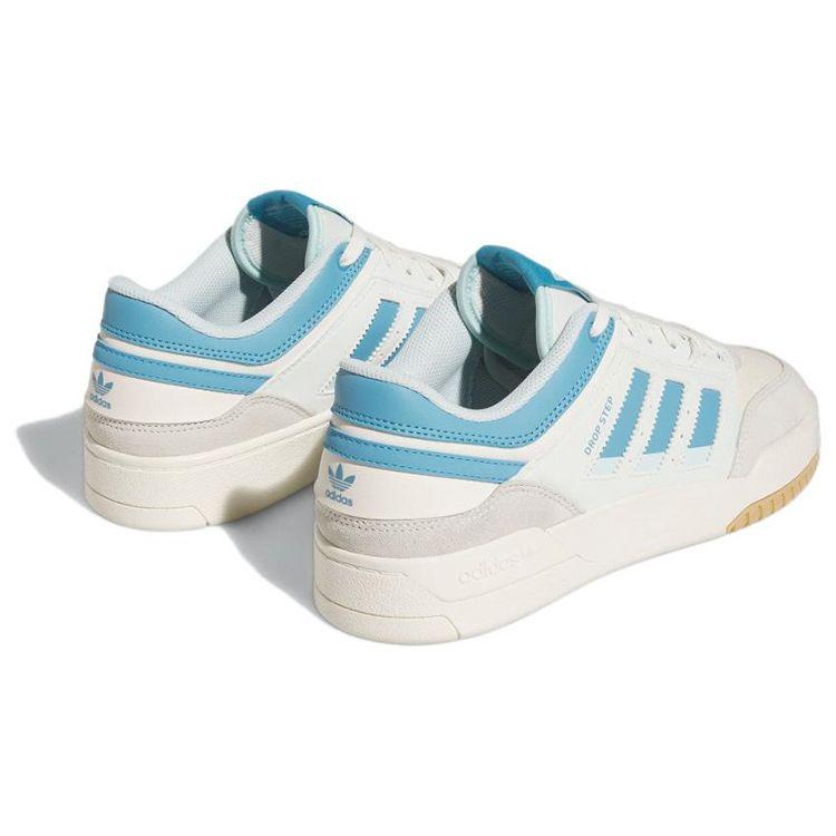 adidas Originals Drop Step Antiderapante Rezistente la Uzură Ușoare Pantofi de Skate cu Profil Redus Unisex Pantofi de Skate Albastru Alb HQ7127