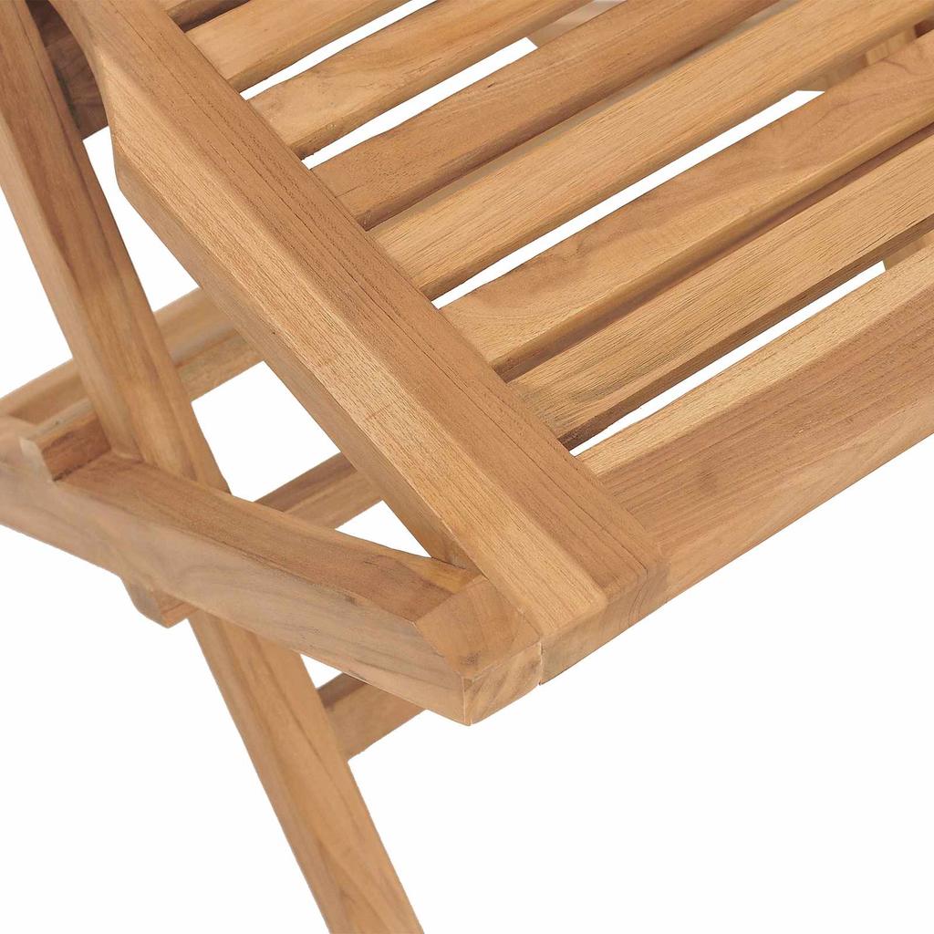 Garden Set 5 Pcs. Brown Solid Wood Teak
