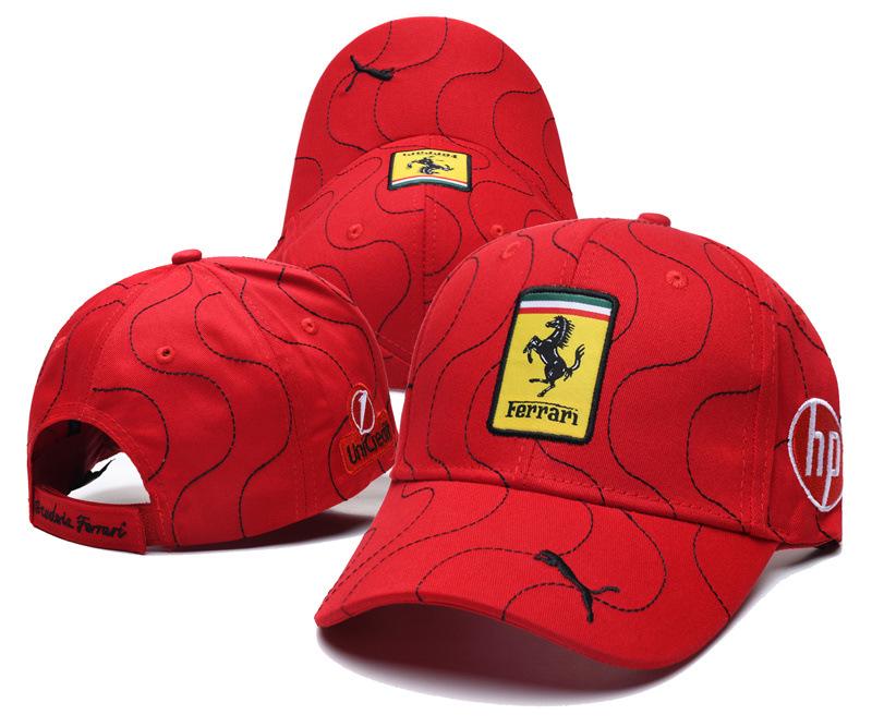 Casquette de course Trendy 4S: Casquette de baseball/pare-soleil ajustable avec broderie rouge pour hommes et femmes