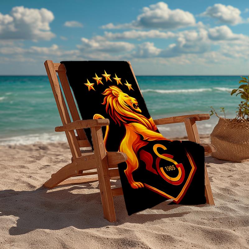 Galatasaray Fashion Beach Towel: Ideal for Summer Adventures Soft, absorbent and quick drying suitable for swimming and bathing