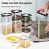 Transparent Square Kitchen Storage Jars for Snacks & Dry Goods, Food-Grade Plastic