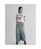 8SECONDS Diagonal Fastening Denim Maxi Skirt Sky Blue